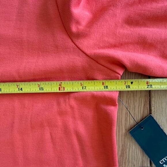 NWT Crown & Ivy Women's Orange with Ruffled Blue White Sleeve Accents Dress Sz S - Picture 7 of 7